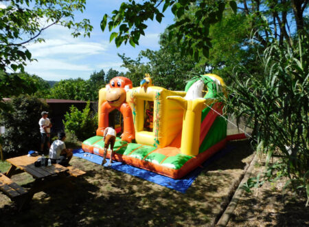 The campsite bouncy castle