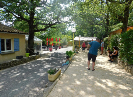 The petanque pits at the campsite